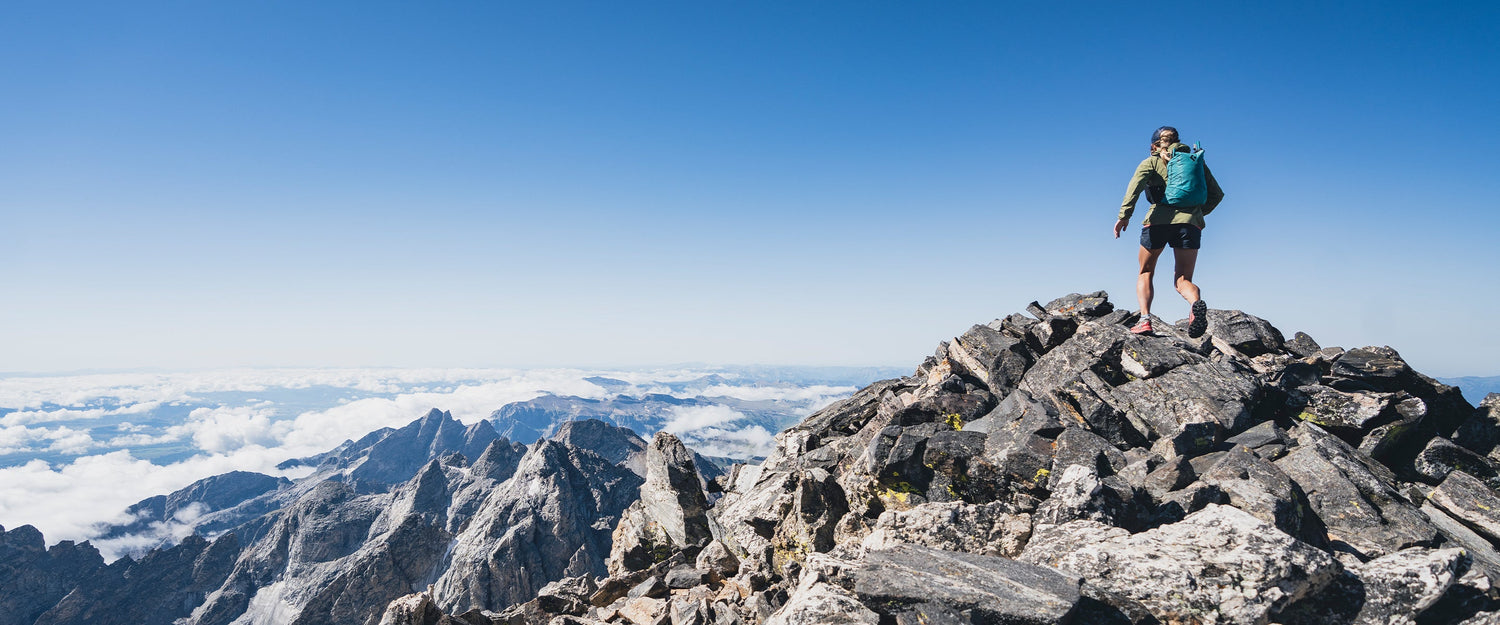 BD athlete Kelly Hapin in the Teton Range