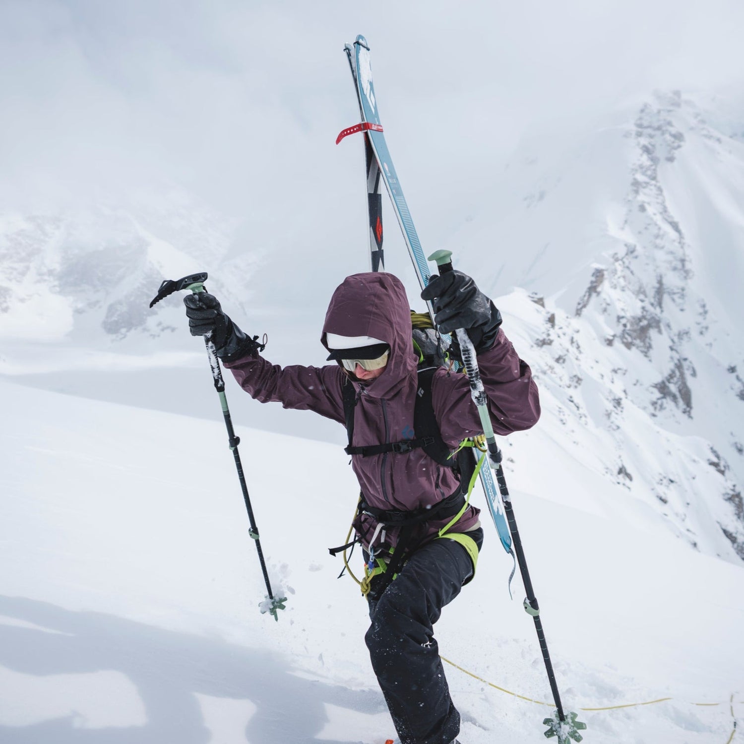 BD employee Molly Malone climbing Lone Peak