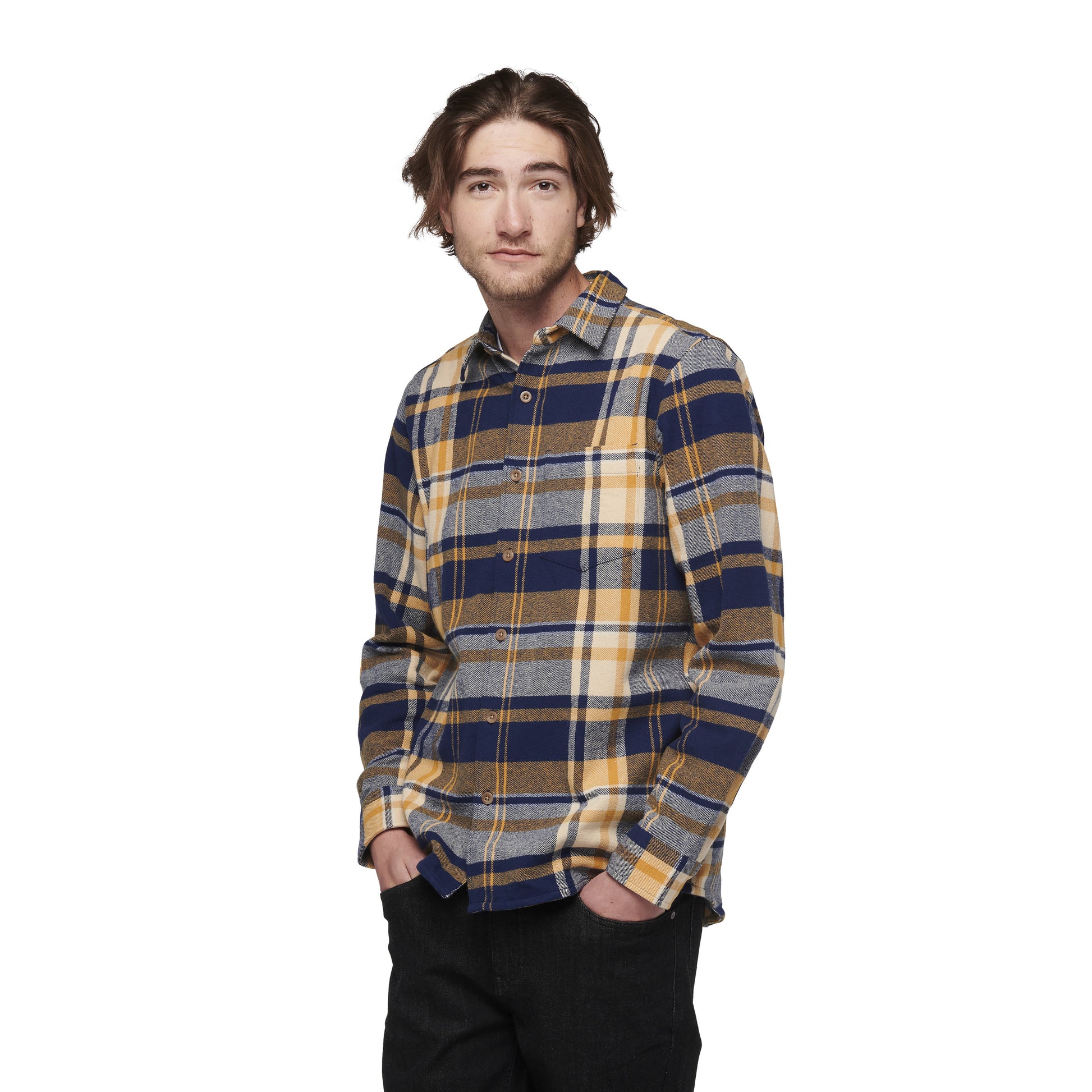 Indigo-Gold Plaid