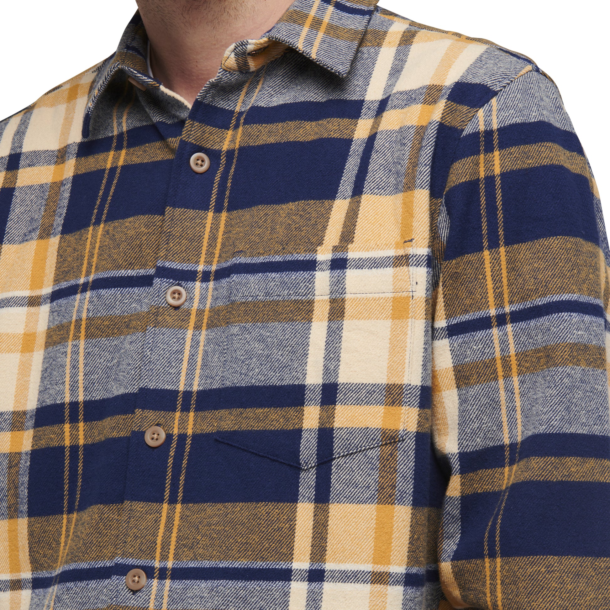 Indigo-Gold Plaid