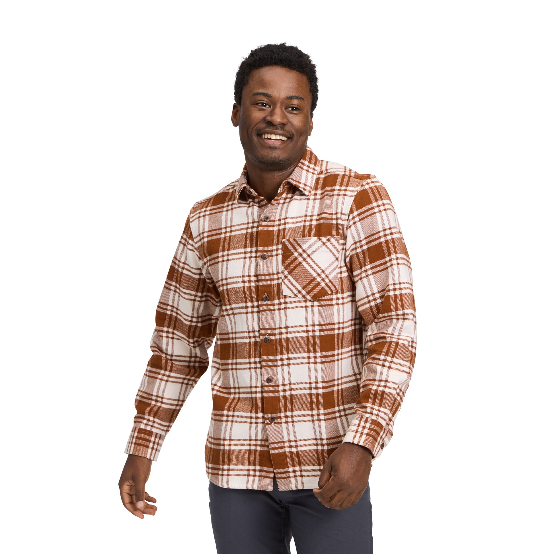 Clay-Off White Plaid