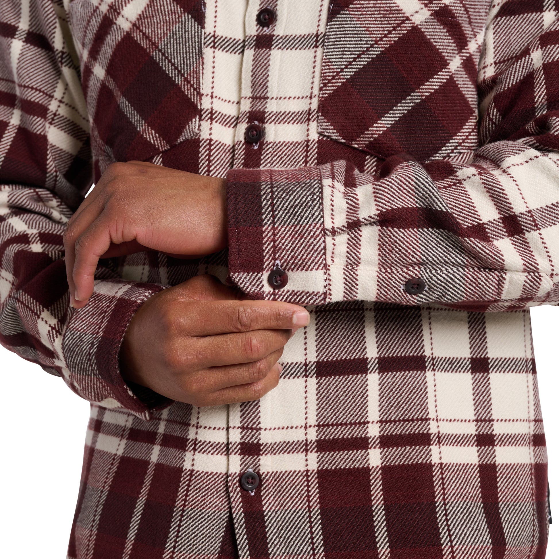 Burgundy-Off White Plaid