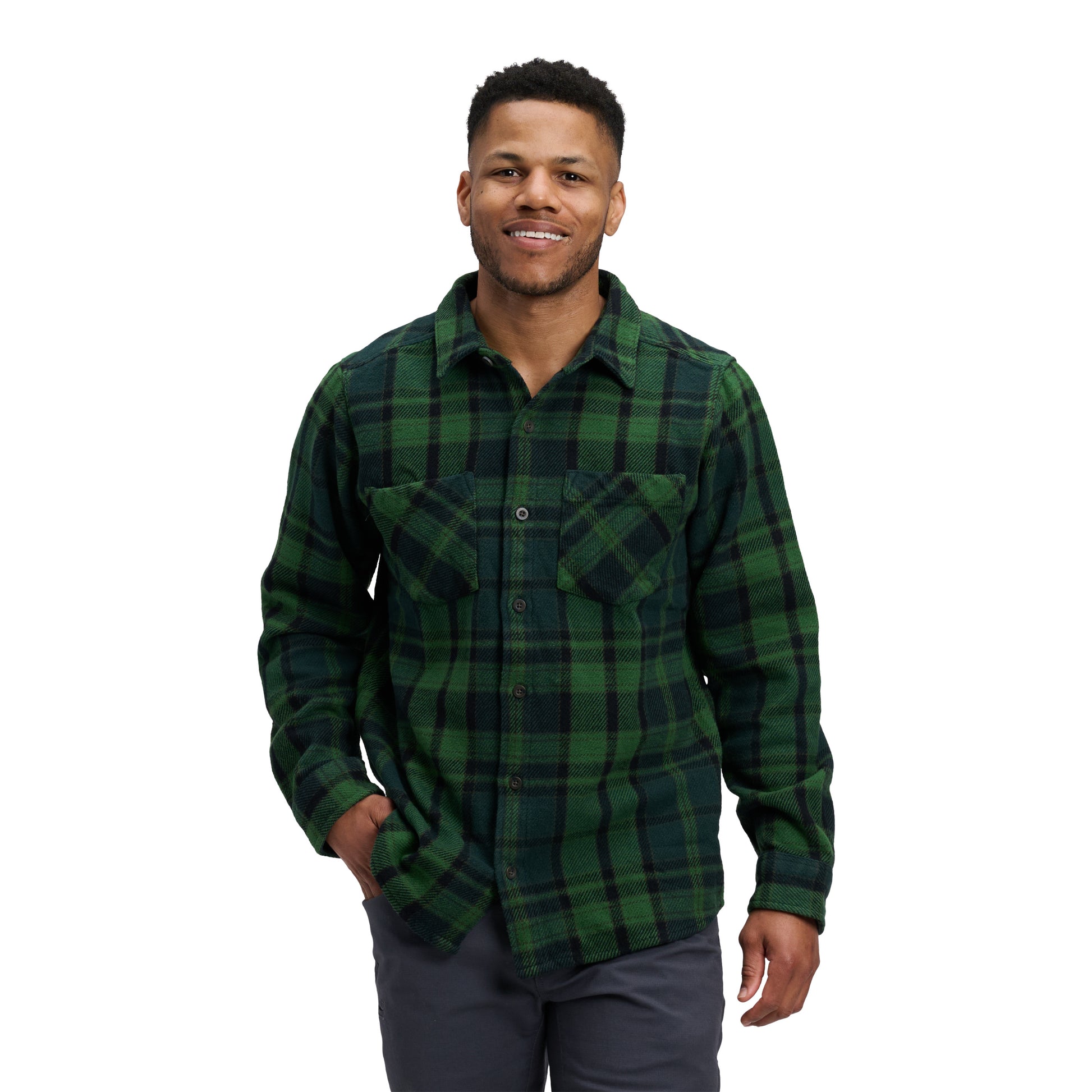 Palm Green-Anthracite Plaid