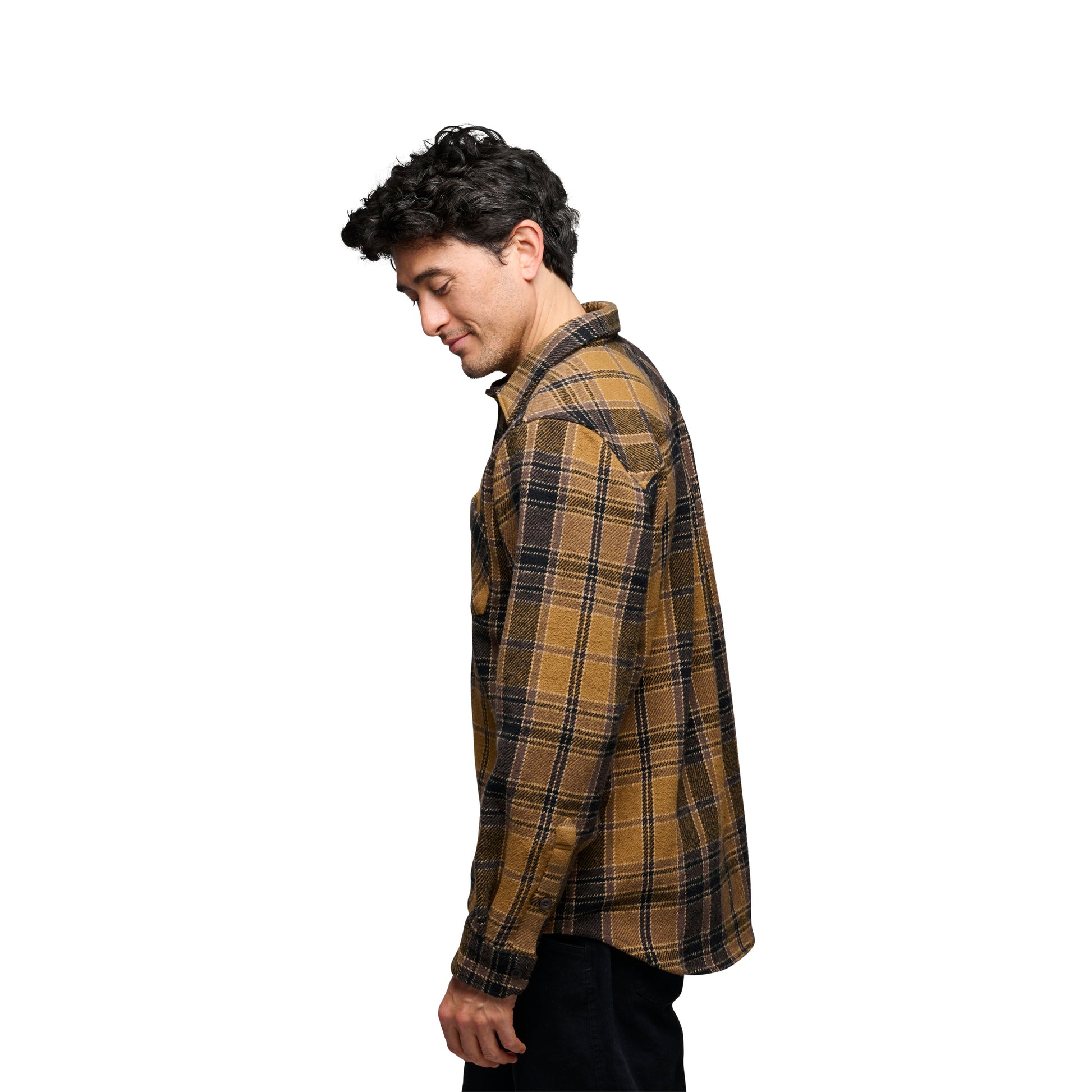 Flax-Black Plaid