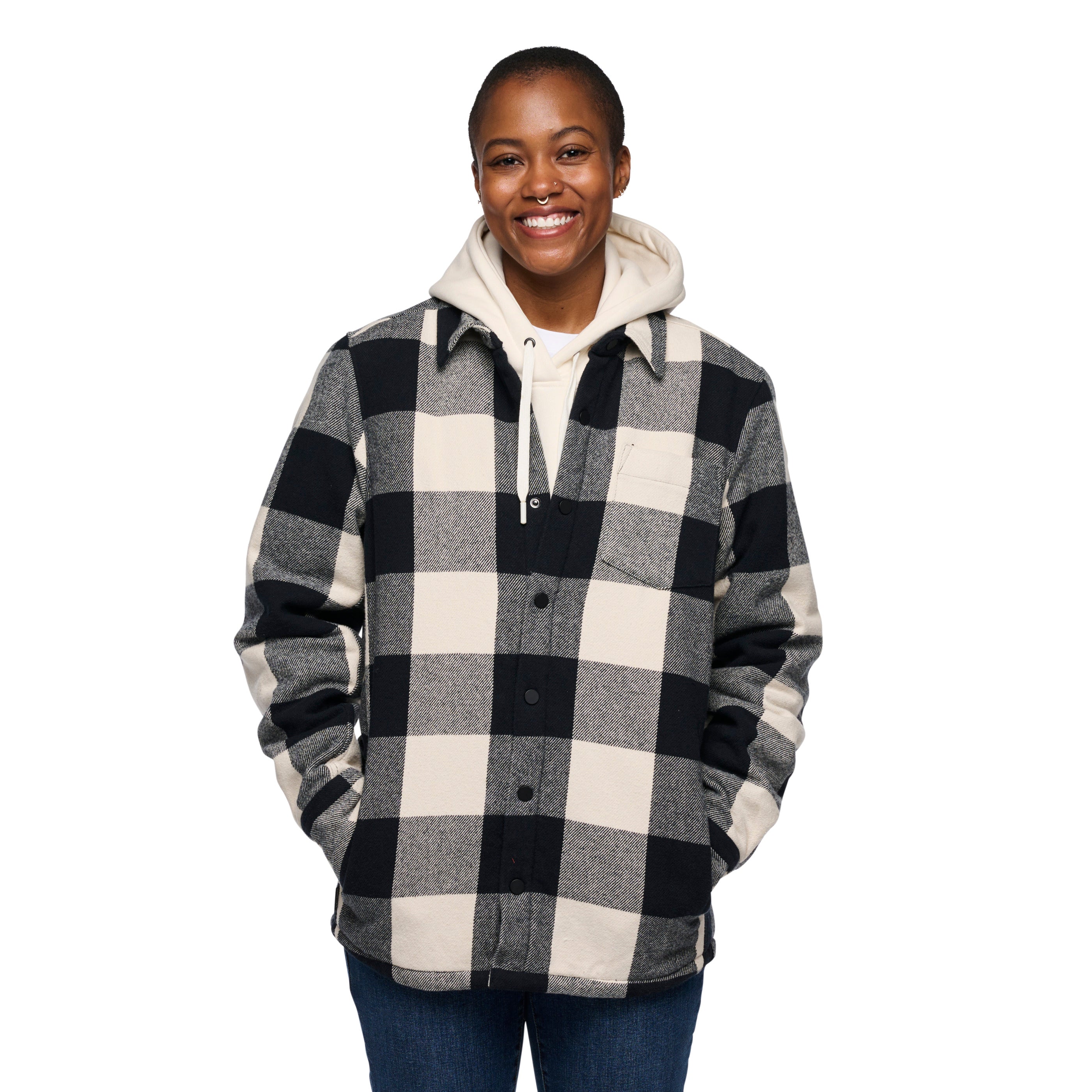 Cllios Men's Full Zip Hooded Flannel Jacket Plus Size Plaid