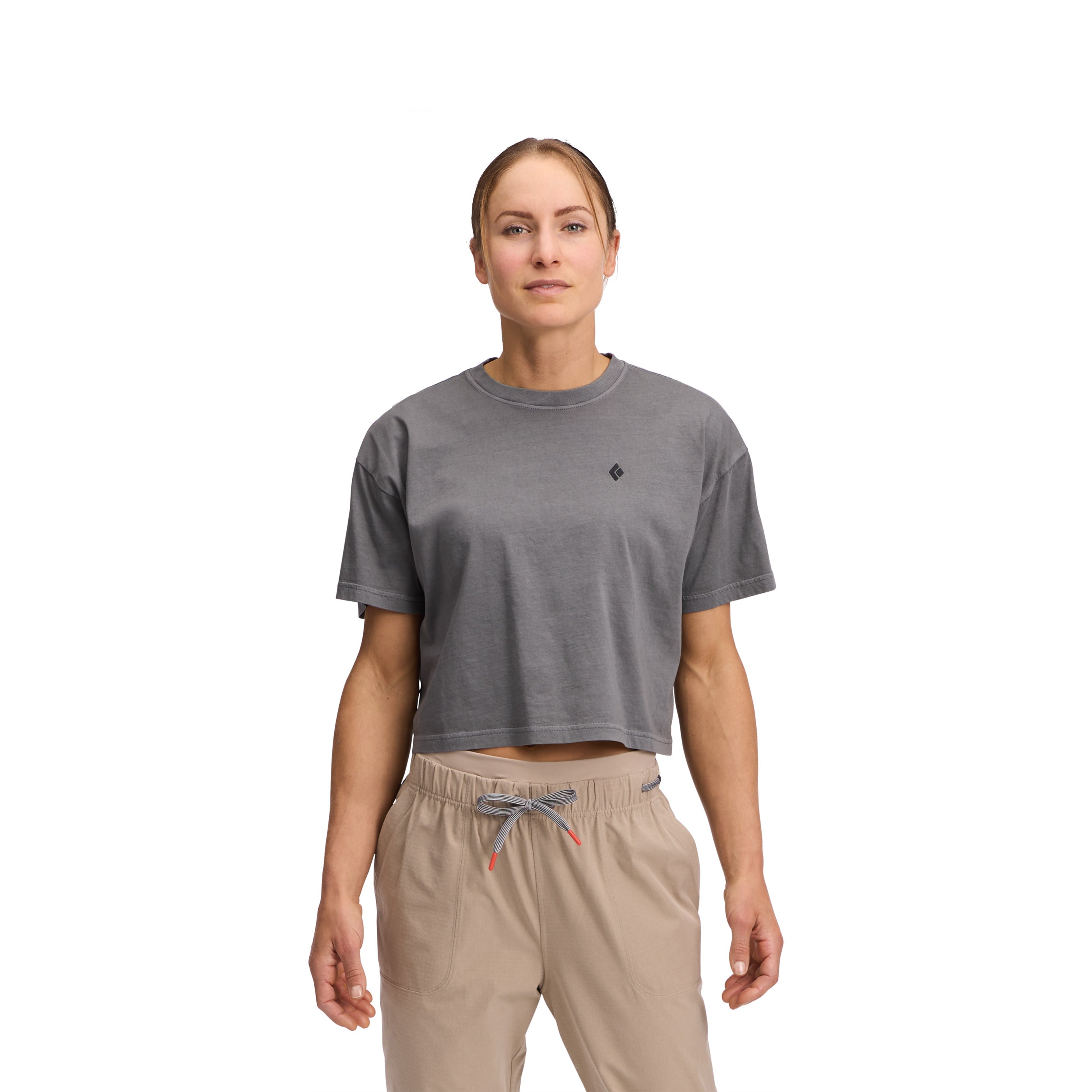 Women's Diamond Crop Short Sleeve Tee – Black Diamond