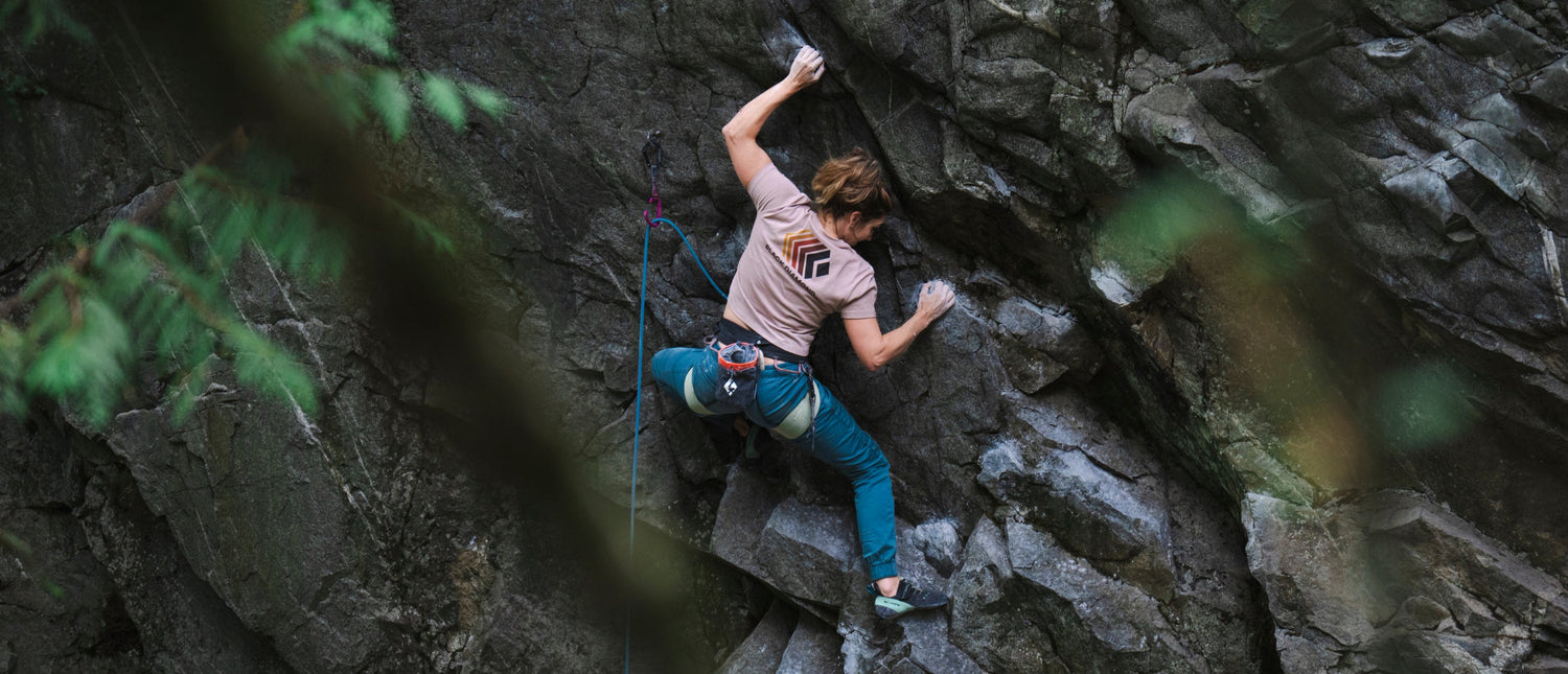 BD athlete Colette McInerney on a granite sport pitch.