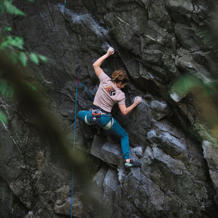 BD athlete Colette McInerney on a climb.