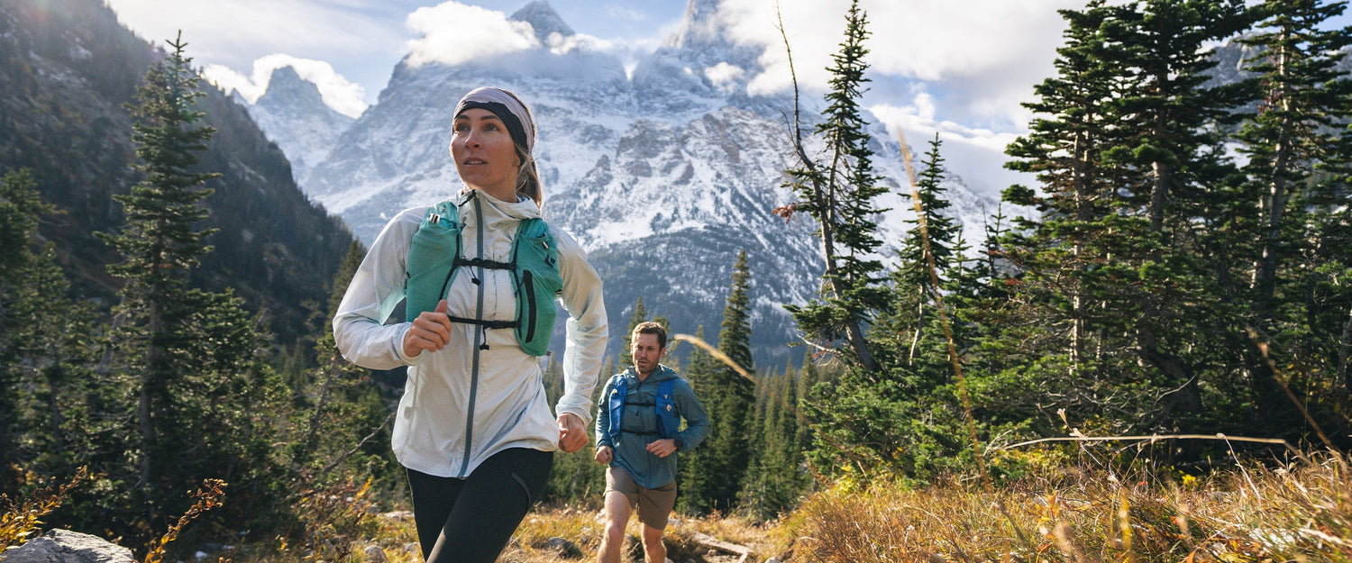 BD athlete Kelly Halpin running in the Tetons
