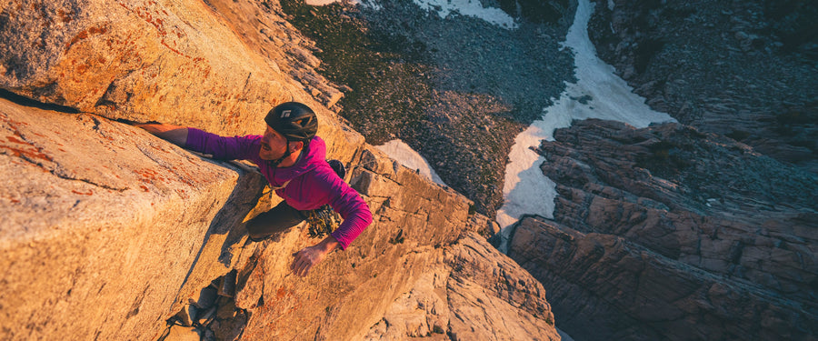 Black Diamond Employee Kenny Peterson climbs Lone Peak