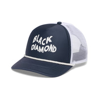 Flat Bill Trucker Hat – Black Diamond1