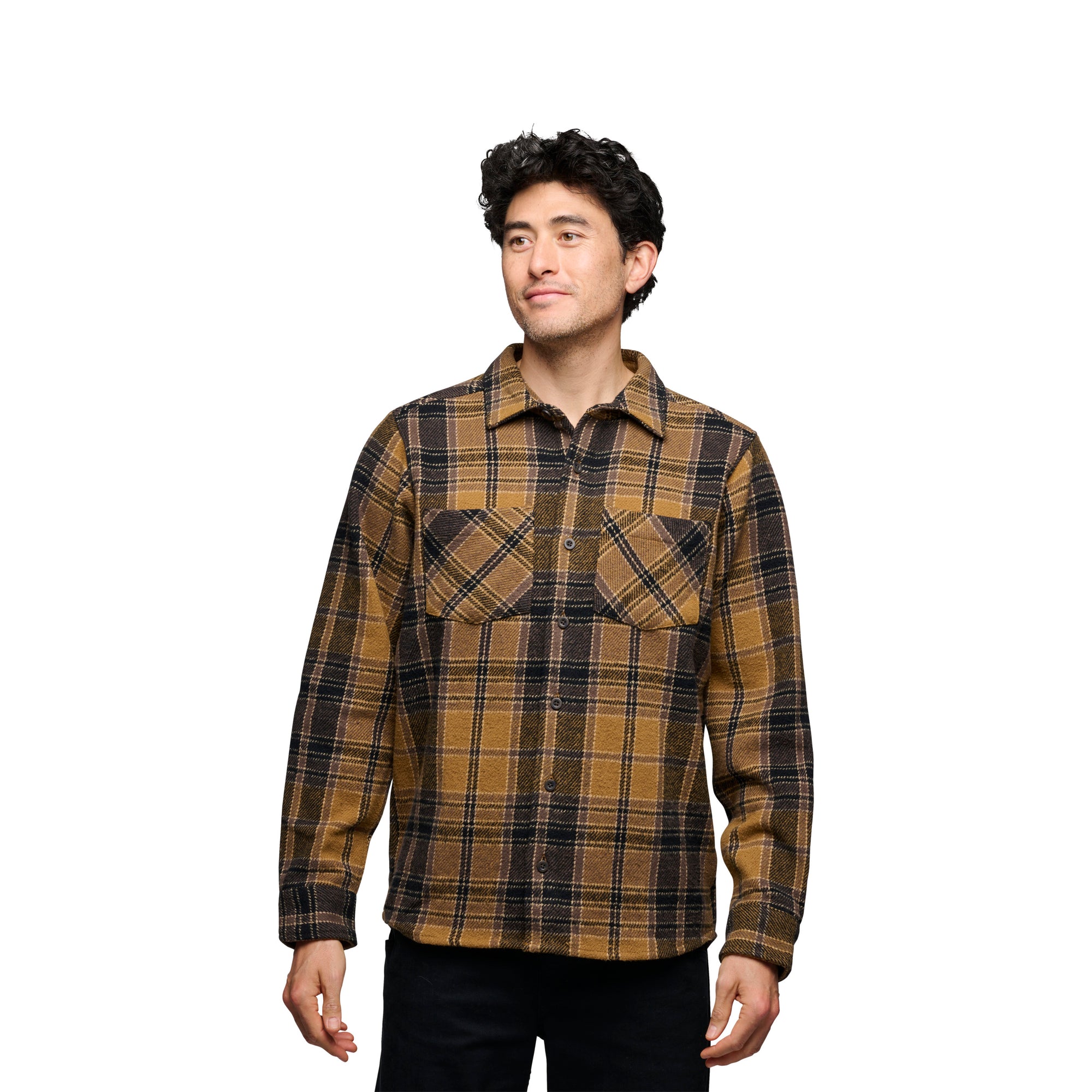 Flax-Black Plaid