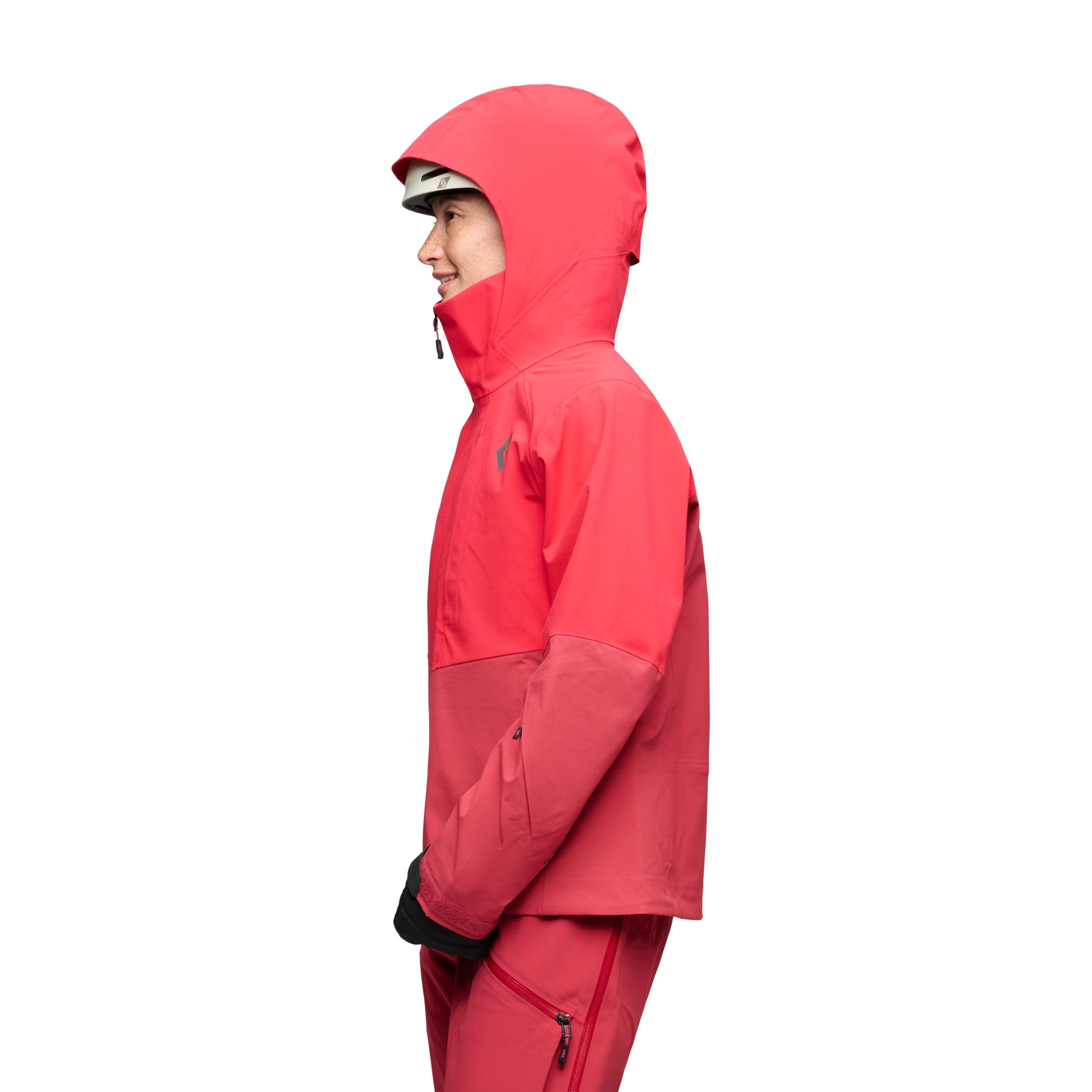 Coral Red-Mineral Red ~ Model is 5' 7" | Chest 36" | Waist 27" | Size Small/6 