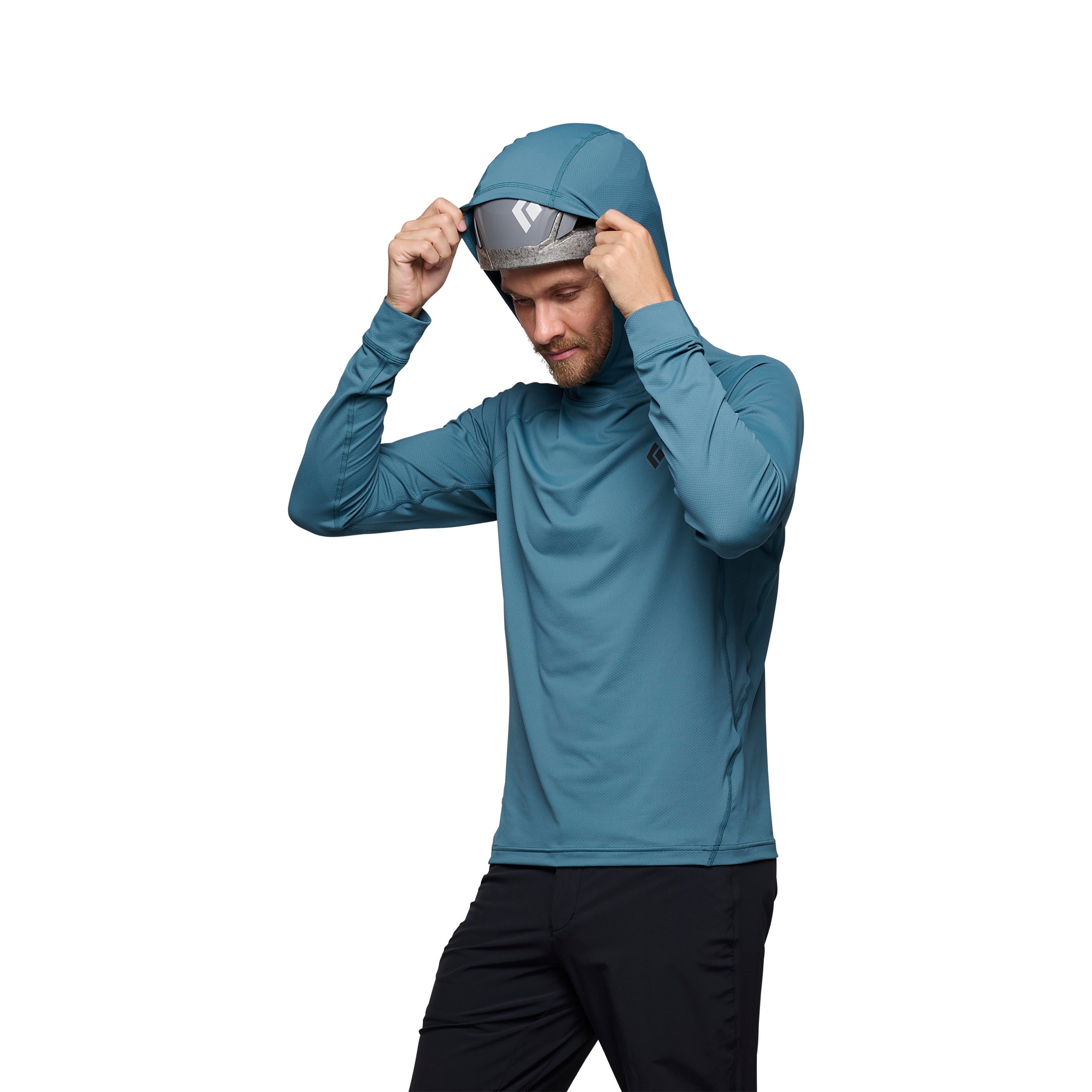 Creek Blue ~ Model is 6' 1" | Chest 40" | Waist 31" | Size Medium/32 
