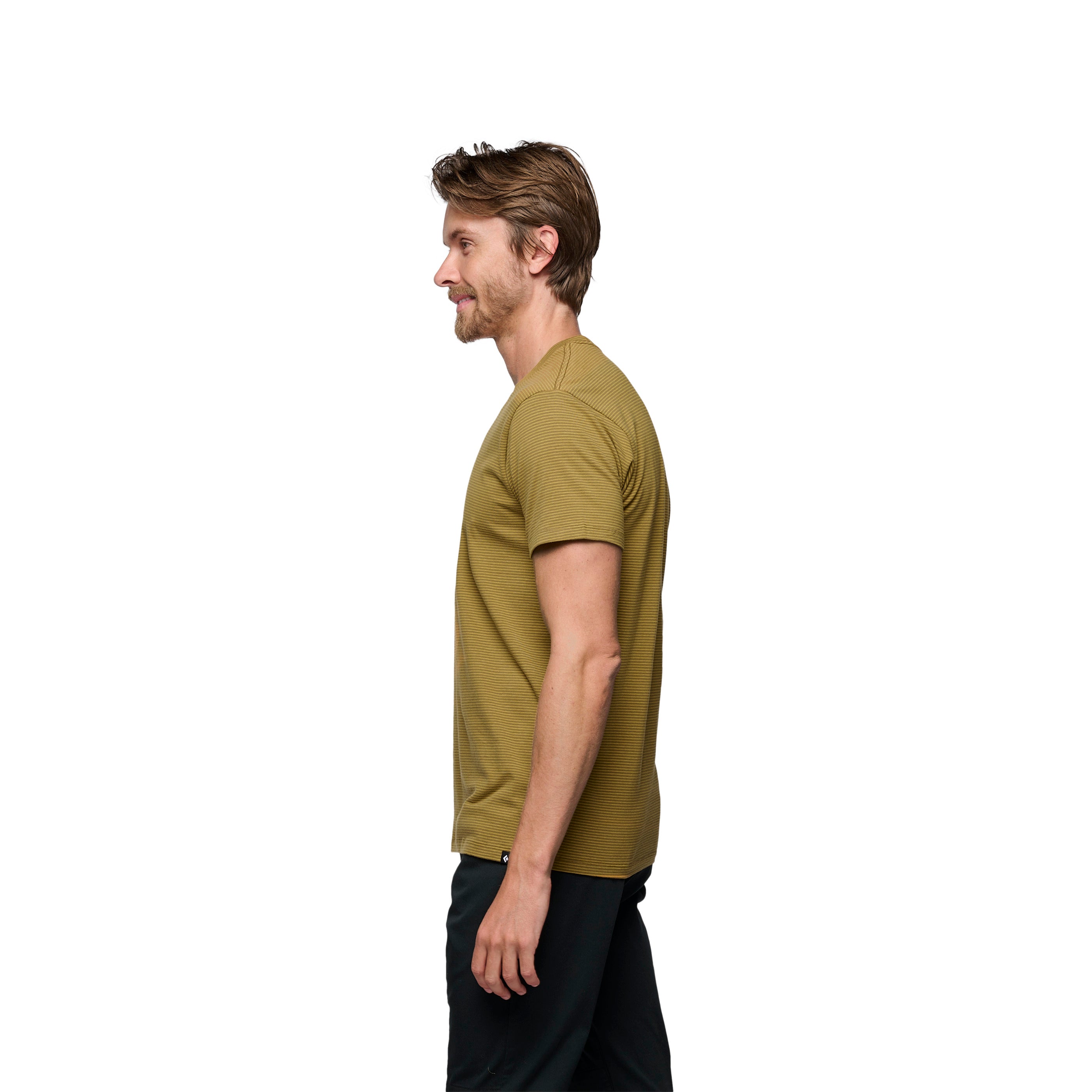 Dark Curry-Amber ~ Model is 6' 1" | Chest 40" | Waist 31" | Size Medium/32 