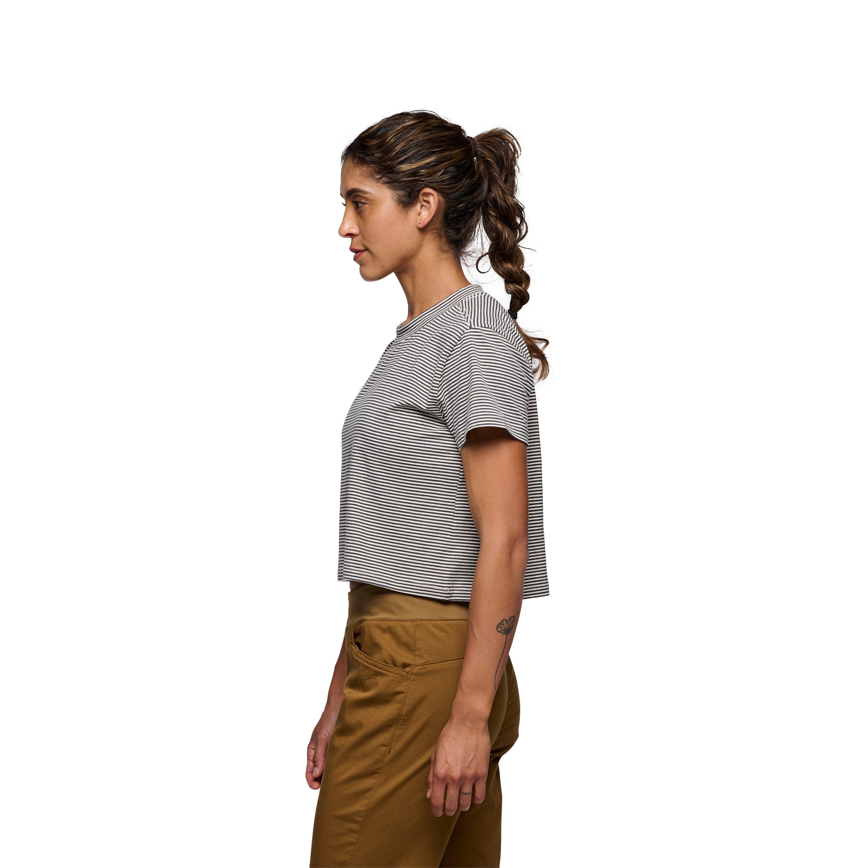 Charcoal-Off White ~ Model is 5' 6" | Chest 34" | Waist 28" | Size Small/6 