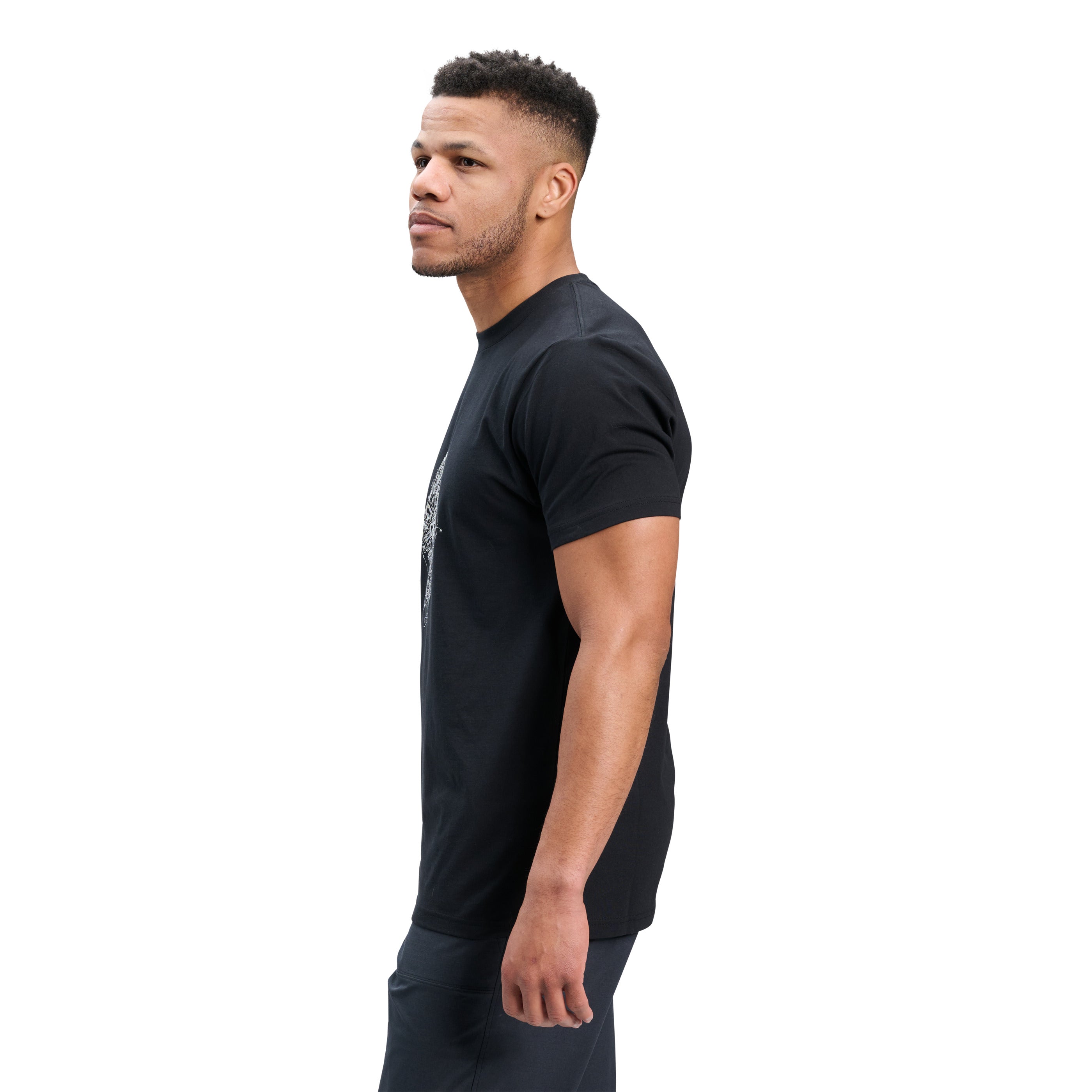 Black ~ Model is 5' 11" | Chest 40" | Waist 33" | Size Medium/32 