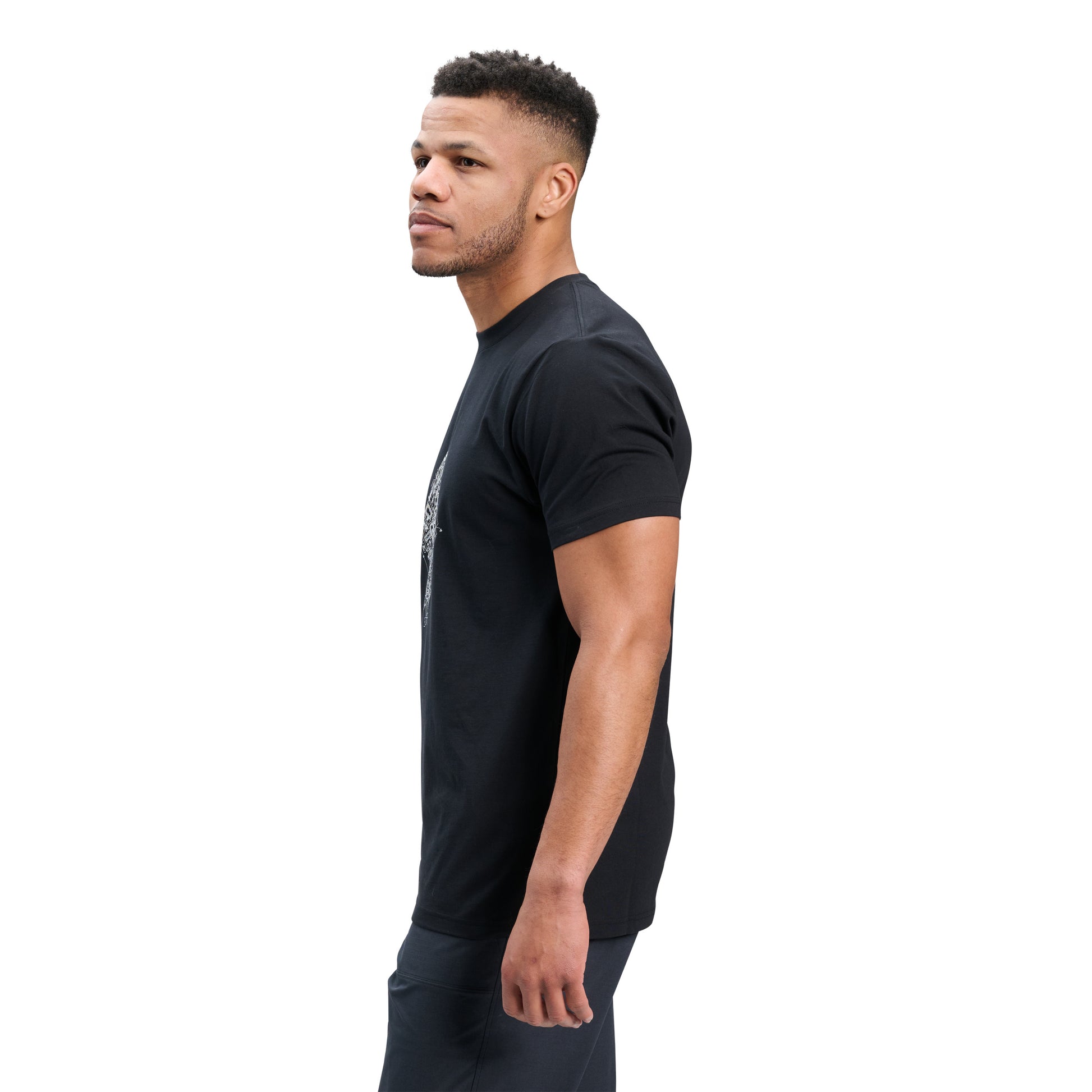 Black ~ Model is 5' 11" | Chest 40" | Waist 33" | Size Medium/32 