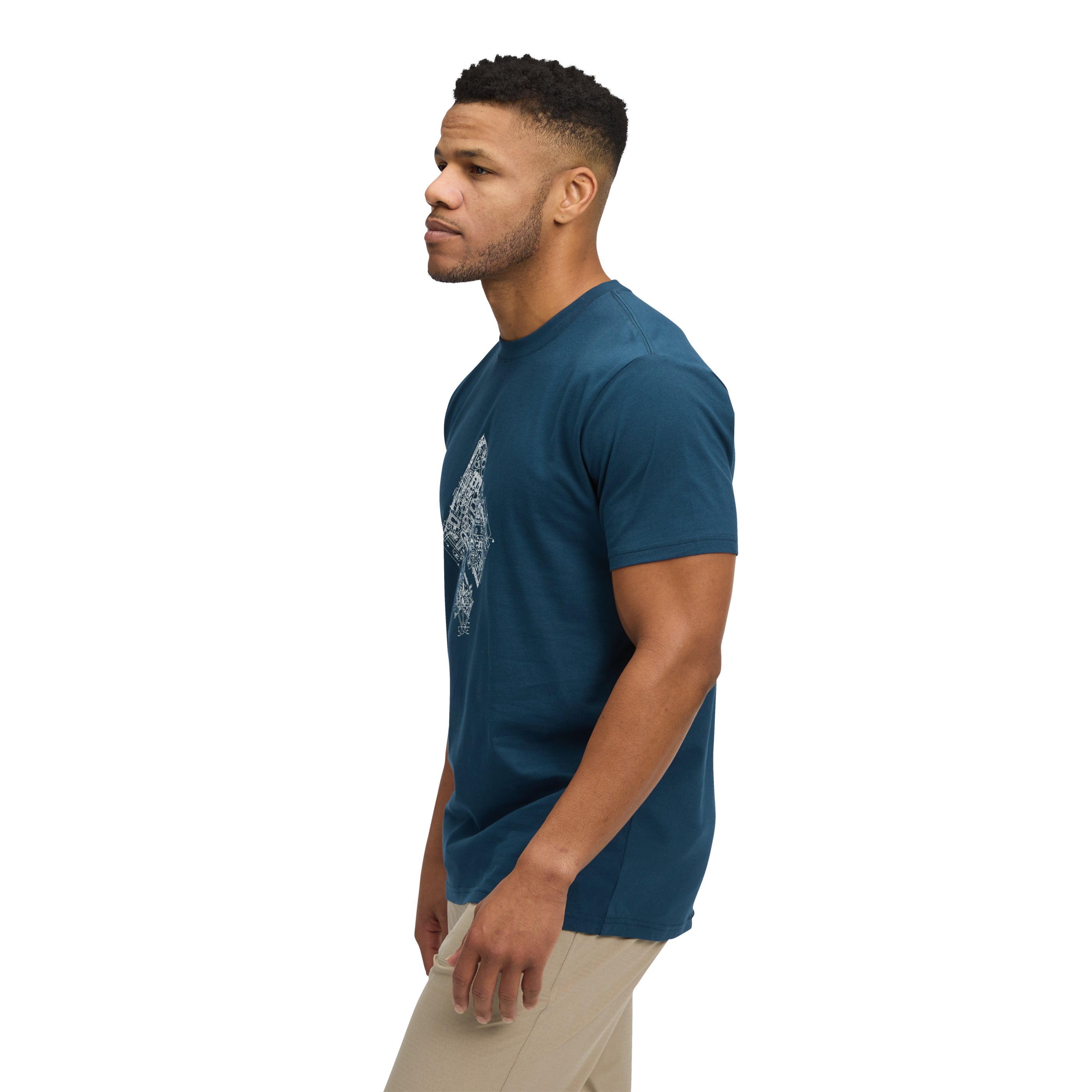 Indigo ~ Model is 5' 11" | Chest 40" | Waist 33" | Size Medium/32 