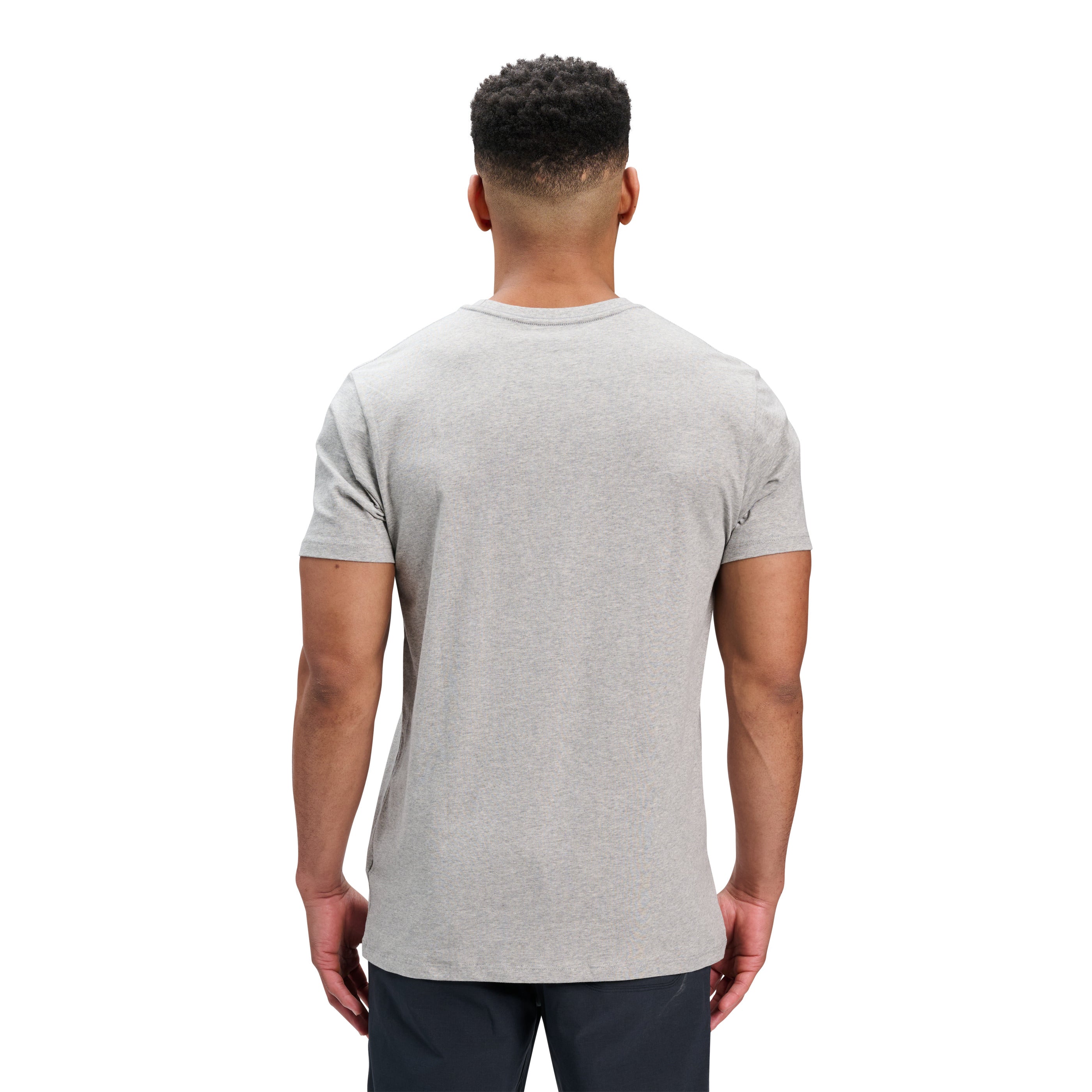 Nickel Heather ~ Model is 5' 11" | Chest 40" | Waist 33" | Size Medium/32 