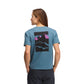 Creek Blue ~ Model is 5' 8" | Chest 34" | Waist 28" | Size Small/6 