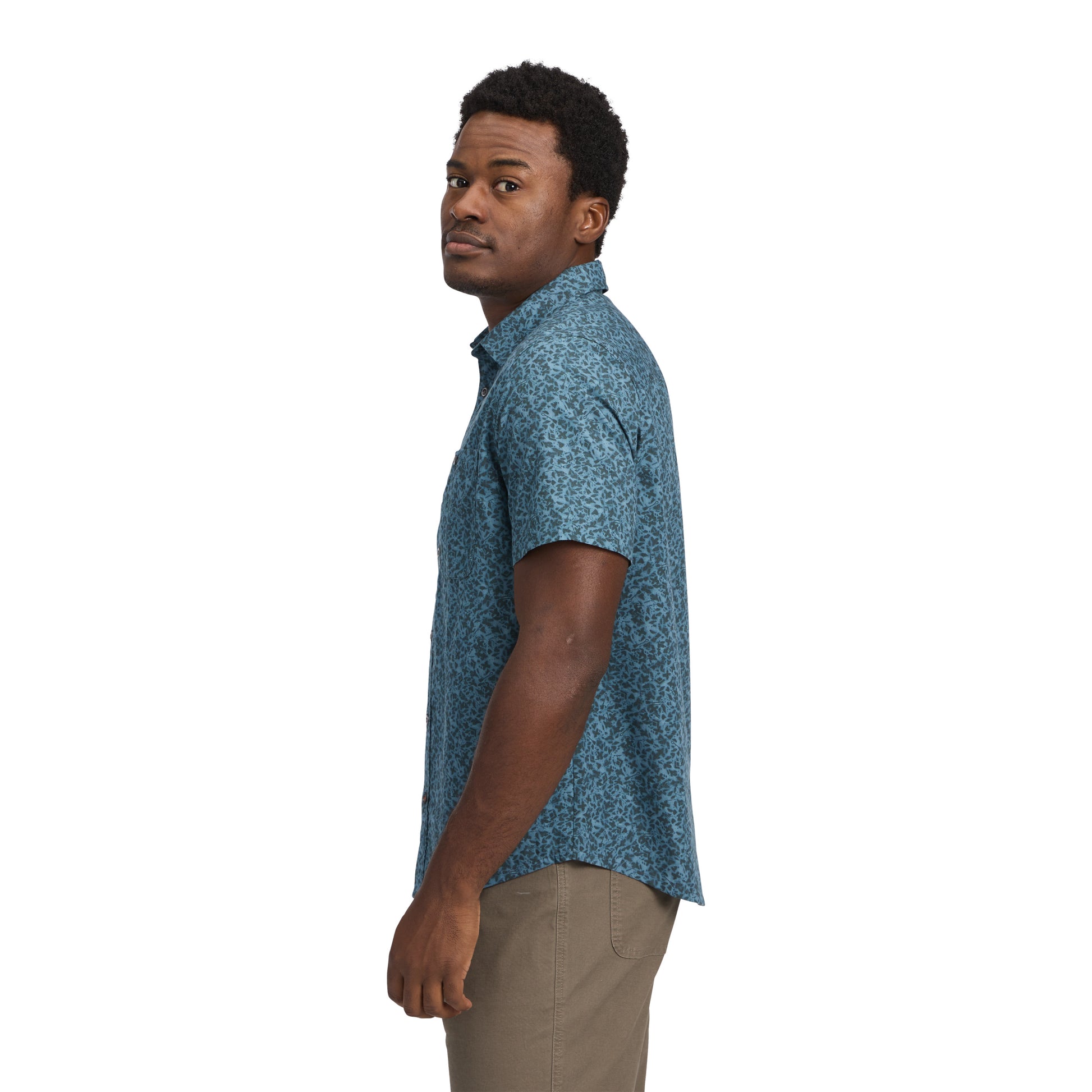 Charcoal BD Glyphs ~ Model is 6' 0" | Chest 40" | Waist 32" | Size Medium/32 