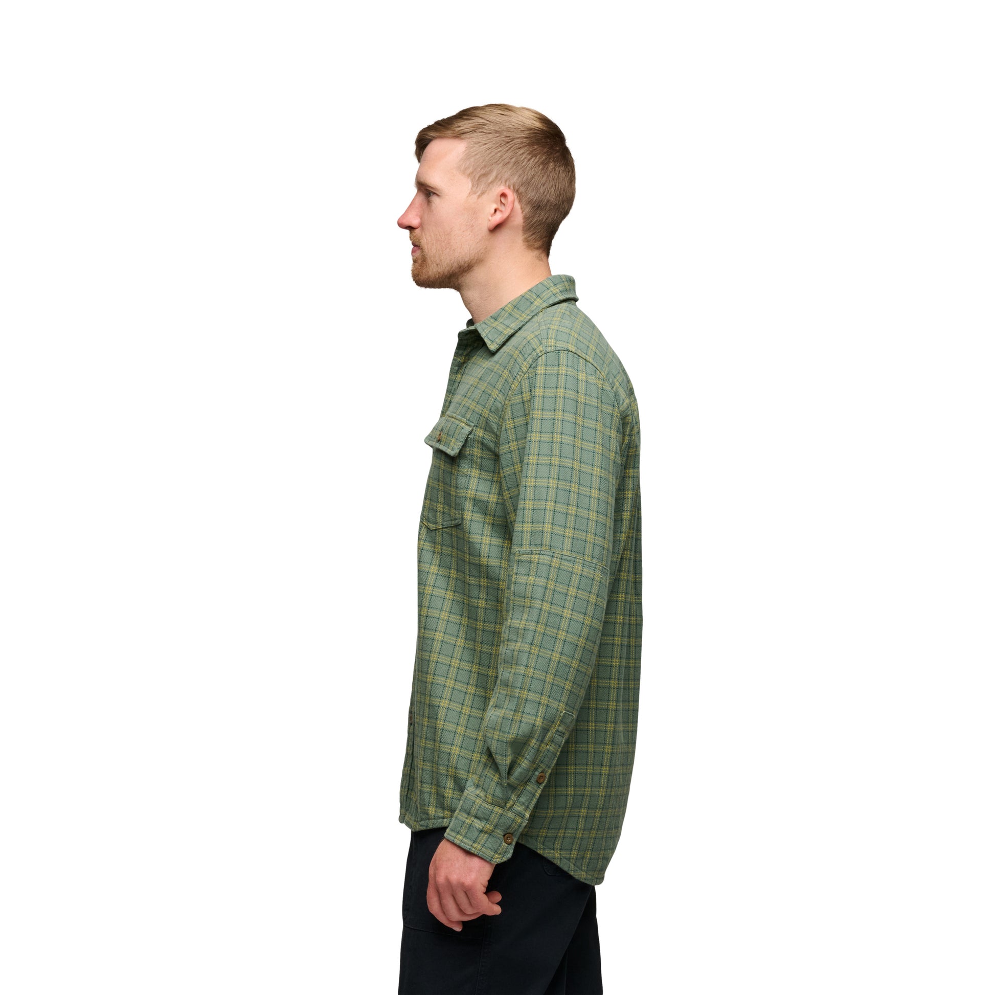 Laurel Green-Sulphur Green ~ Model is 6' 0" | Chest 40" | Waist 32" | Size Medium/32 