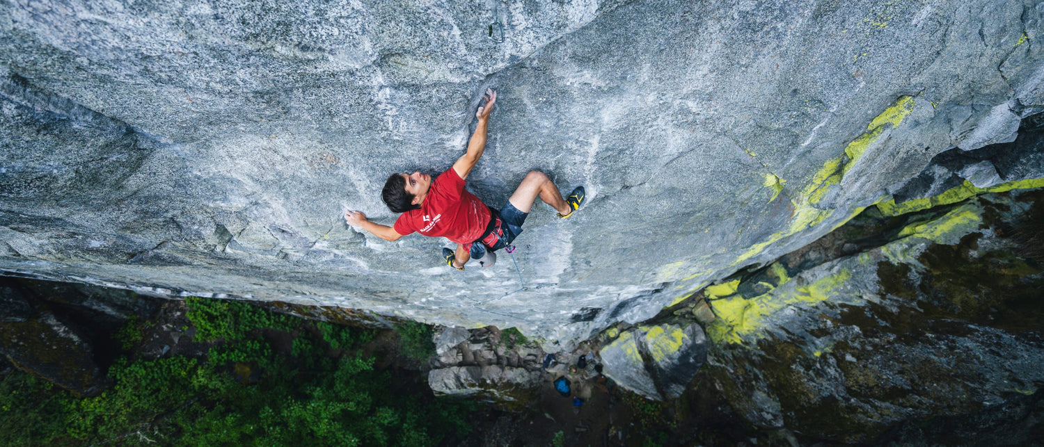 BD athlete Connor Herson on a climb in Yosemite.